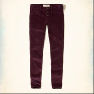 NWT Hollister maroon cords pants size 3